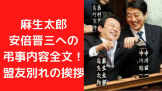 麻生太郎の安倍への弔事内容全文！盟友別れの挨拶に悲涙の咽ぶ声多数！｜TrendWatch