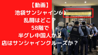 【動画】池袋サンシャイン60乱闘はどこ？58階で半グレ中国人か？店はサンシャインクルーズか？|TrendWatch