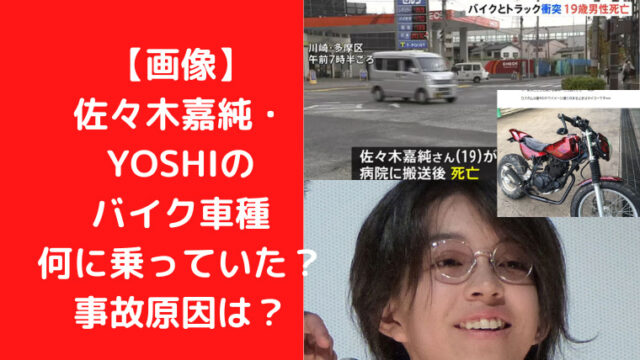 【画像】佐々木嘉純・YOSHIのバイク車種何に乗っていた？事故原因は？｜TrendWatch