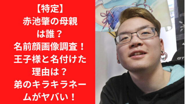 【特定】赤池肇の母親は誰？名前顔画像調査！王子様と名付けた理由は？弟のキラキラネームがヤバい！｜TrendWatch