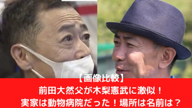 【画像比較】前田大然父が木梨憲武に激似！実家は動物病院だった！場所は名前は？｜TrendWatch